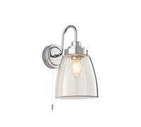 Wall Light Silver Ashbury IP44 Chrome Clear Glass Endon 77088