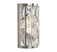 Polished Chrome Wall Light with Crystal Glass Shade Wall Mounted Home Lighting