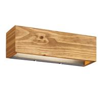 Wall Light Silver Brad LED Antique Nickel Natural Wood 13.5w Trio 223790130
