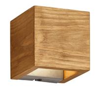 Trio 223710130 Brad LED Wall Light, antique nickel, natural wood, 4.3w
