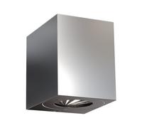 Nordlux Canto Outdoor Patio Terrace Metal Wall Light In Stainless Steel (Diam) 8.7Cm