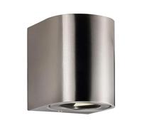 Wall Light Silver Canto 2 LED Adjustable Beam Double Outdoor Stainless Steel [EEK: F]