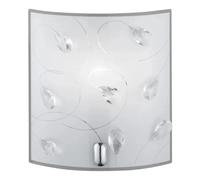 Wall Light Silver Carbonado Chrome Glass Trio 202400106