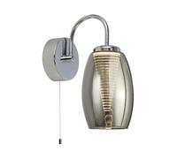 Searchlight 97292-1SM Cyclone LED Wall Light, chrome, smoked glass [EEK: G]