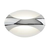 Silver Chrome - White 6.5W Integrated LED Oval Wall Bracket L40cm RRP £105