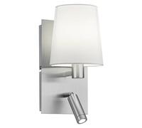Wall Light Silver Marriot Brushed Nickel White Fabric Trio 271470207