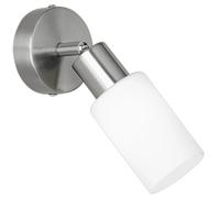 Wall Light Silver Mars Matt Nickel & White Glass Trio R80011007