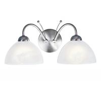 Wall Light Silver Milanese Double Satin Searchlight 1132-2SS