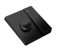 Wall Light Switch,2 Way Light Switc,With Ceiling Fan Speed Control,Cold-Pressed Steel Fra-m,Facilitating SimplePC Material(Black)