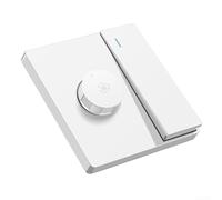 Wall Light Switch,2 Way Light Switc,With Ceiling Fan Speed Control,Cold-Pressed Steel Fra-m,Facilitating SimplePC Material(White)