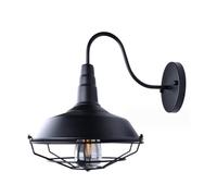 Wall Light Vintage Industrial Style Sconce - Weatherproof Outdoor Porch Lighting, Rustic Farmhouse Gooseneck Design for Balcony and Barn