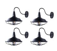 Wall Light Vintage Industrial Style Sconce - Weatherproof Outdoor Porch Lighting, Rustic Farmhouse Gooseneck Design for Balcony and Barn