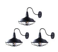Wall Light Vintage Industrial Style Sconce - Weatherproof Outdoor Porch Lighting, Rustic Farmhouse Gooseneck Design for Balcony and Barn