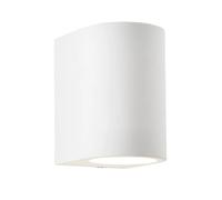 Wall Light White Gypsum Plaster Cylinder Searchlight 8436