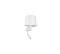Wall Light White with Reading Arm Chillin II 8216 Lighting