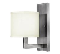 Wall Light with Linen Shade Antique Nickel - Modern Design Hinkley Hampton [EEK: A]