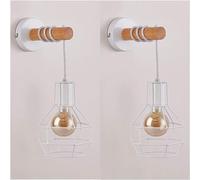 Wall Lighting Fixtures 2Pcs Metal Wire Cage Sconce Rustic Adjustable Industrial Light,Luxury