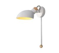 Wall Lighting Fixtures Adjustable Wall Sconce with Pull Chain Matte Metal Wooden Retro Wall Lamp Indoor Wall Mounted Lighting Fixture for Bedroom Bedside Corridor Living Room Lounge Hotel Study