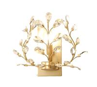 Wall Lighting Fixtures Led Crystal Aisle Wall Lamp Amen Style Wrought Iron Candle Wall Sconce Wall Mounted Lighting Fixture for Bathroom Bedroom Living Dining Room Entryway Aisle Decor Wall