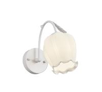Wall Lighting Fixtures Modern Flower Branch Glass Wall Mounted Lamp Nordic Creativity Bedside Wall Light Mid Century Floral Hallway Wall Sconce for Bedroom Aisle Balcony Stairs(White) (White)