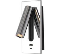 Wall Lighting Fixtures USB Interface LED Reading Wall Lamp 350° Rotatable Adjustable Wall Sconces Engineering Reading Lamp Compatible with Bedroom Living Room Corridor Aisle Chandelier Ceiling Lig