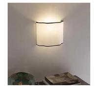 wall lights bedrooms French Cream Style Lamp Creative Linen Bedside Background Decorative Lamp Corridor Walkway Lamp(Warm Light)
