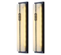 wall lights bedrooms Modern Marble 2 Pack Long Linear Alabaster Sconce Chinese Style Stone Stairs