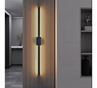 Wall lights for bedroom Black Dimmable Long Tube Minimalist Indoor Wall Sconce For Bedside Bedroom Living Room Study Balcony Reading Hallway Stairs Porch Hall Wall Mounted Lamp
