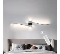 Wall Lights For Living Room,Modern Indoor Led Wall Light Of Linear Acrylic Bar,Black Dimmable Wall Sconce Lamp Fixtures,Wall Lighting For Bedroom Living Room Hallway Vanity Mirror Stairs 120Cm