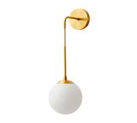 Wall Lights Indoor Wall Sconces Modern Globe Glassing Fixture Brass Gold Vintage Wall Lamp Decoration Wall Mounted Lamps for Bedroom Bedside Living Room Hallway
