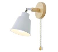Wall lights,Macaron Wall Sconce Lamp with Pull Chain On/Off Switch, E29 Base Wood Wall Mounted Reading Light for Bedroom, Living Room, Corridor, and Entrance