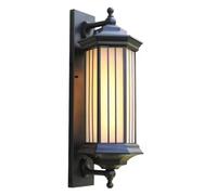 Wall Lights Sconces Chinese Style Exterior Waterproof Courtyard House Gate Balcony Lighting Fixtures Retro Villa Garden Loft Porch Lights(Neutral Light)