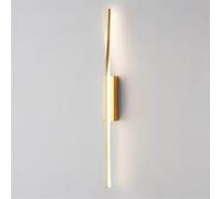 Wall Lights Sconces Copper Long Strip Wall Lamp Linear Brass Wall Light with Silicone Shade LED Wall Sconce for Bedroom Bedside Living Room Study Room Corridor Entryway Restaurant Wall Lantern(Brass