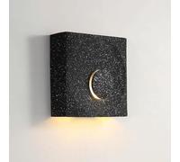 Wall Lights Sconces Modern Indoor Decor Wall Lamp Cement Simple Square Wall Sconce E14 Wall Mounted Lamp for Bedroom Living Room Study Room Dining Room Stairs Porch Hall Restaurant(Sand Black)
