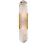Wall Lights Sconces Vintage Natural Marble Wall Lamp,Modern Copper Wall Light,Elegant Black/Gold Design Wall Mounted Lamp for Bedroom Living Room Study Room Dining Room Stairs Porch(Golden)