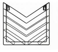 Wall Magazine Rack Metal Wire Shelf Organizer Book Holder Layered Structure Wall Mount Display Suitable for Library Waiting Room Home, BlackDurable and Fashion