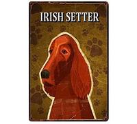 Wall Metal Plaque Retro Wall Sign Vintage Ornament For Bar Pub Kitchen Restaurant 20X30Cm Dog Irish Setter