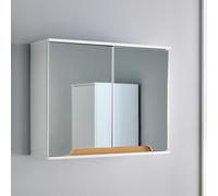 (Wall Mirror - 2 Door) Bathroom Floor / Wall Mounted Cabinet Vanity Unit