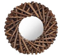 Wall Mirror 40 cm Teak Round