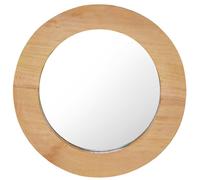 Wall Mirror 40 cm Teak Round Home Decorative Hanging Wooden vidaXL