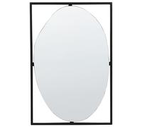 Wall Mirror NIBELLE 40 cm 60 cm Metal Black