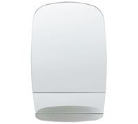 Wall Mirror with Shelf BRANNAY 40 cm 60 cm Silver