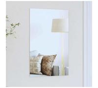 Wall Mirror 60 x 40 cm Frameless Tempered Glass Clear EVA Foam Back Indoor Slim