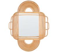 Wall Mirror ALCORN 70 cm 90 cm Rattan Natural