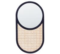 Beliani Wall Mirror Baleal 30 Cm 56 Cm Rattan Natural