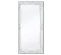 Wall Mirror Baroque Style 100x50cm White Hanging Makeup Vanity Decor vidaXL