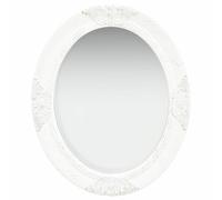 Wall Mirror Baroque Style 50x60 cm White Hanging Bathroom vidaXL