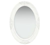 Wall Mirror Baroque Style 50x70 cm White Hanging Bathroom Decoration vidaXL