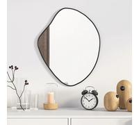 Wall Mirror Black 50x40 cm Glass PVC Frame 4mm Minimalist Wall-Mounted Bathroom