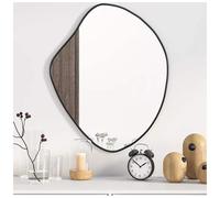 (black, 60 x 50 cm) vidaXL Wall Mirror Bathroom Vanity Make up Mirror Multi Colours 50x40/60x50 cm